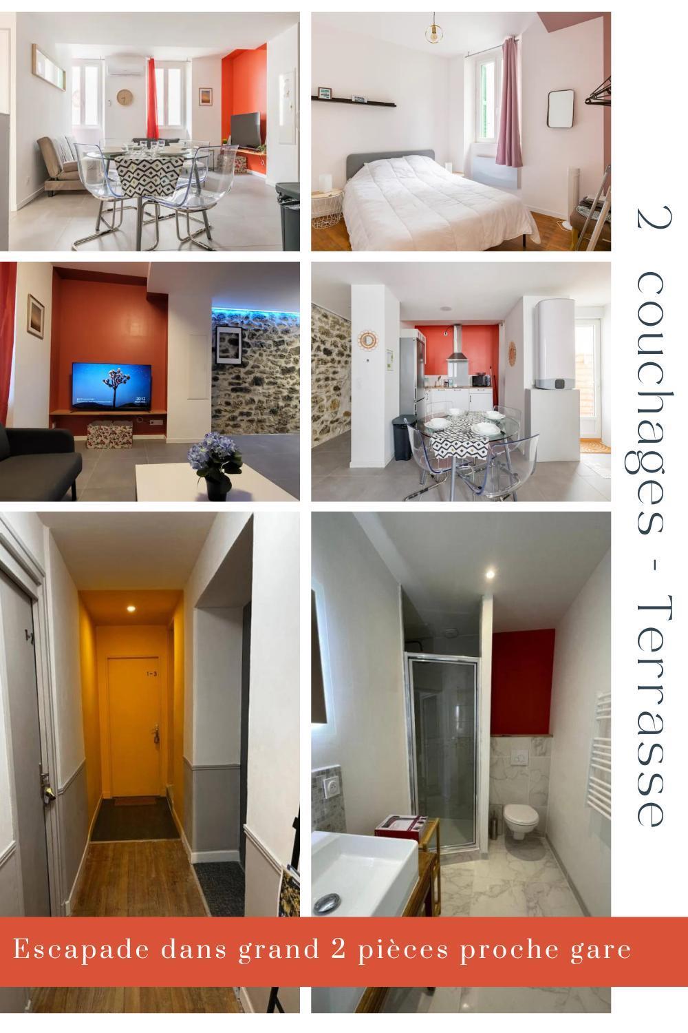 Escapade Dans Grand T2 De Charme Avec Terrasse - Proche Gare Et Centre Ville Lourdes Exterior photo